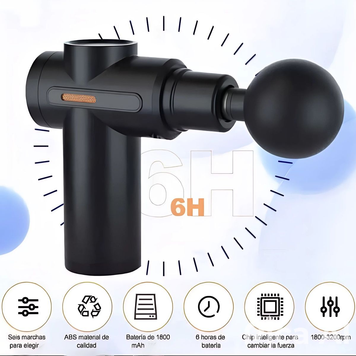 MASSAGE GUNS - Pistola Masajeadora Muscular Recargable