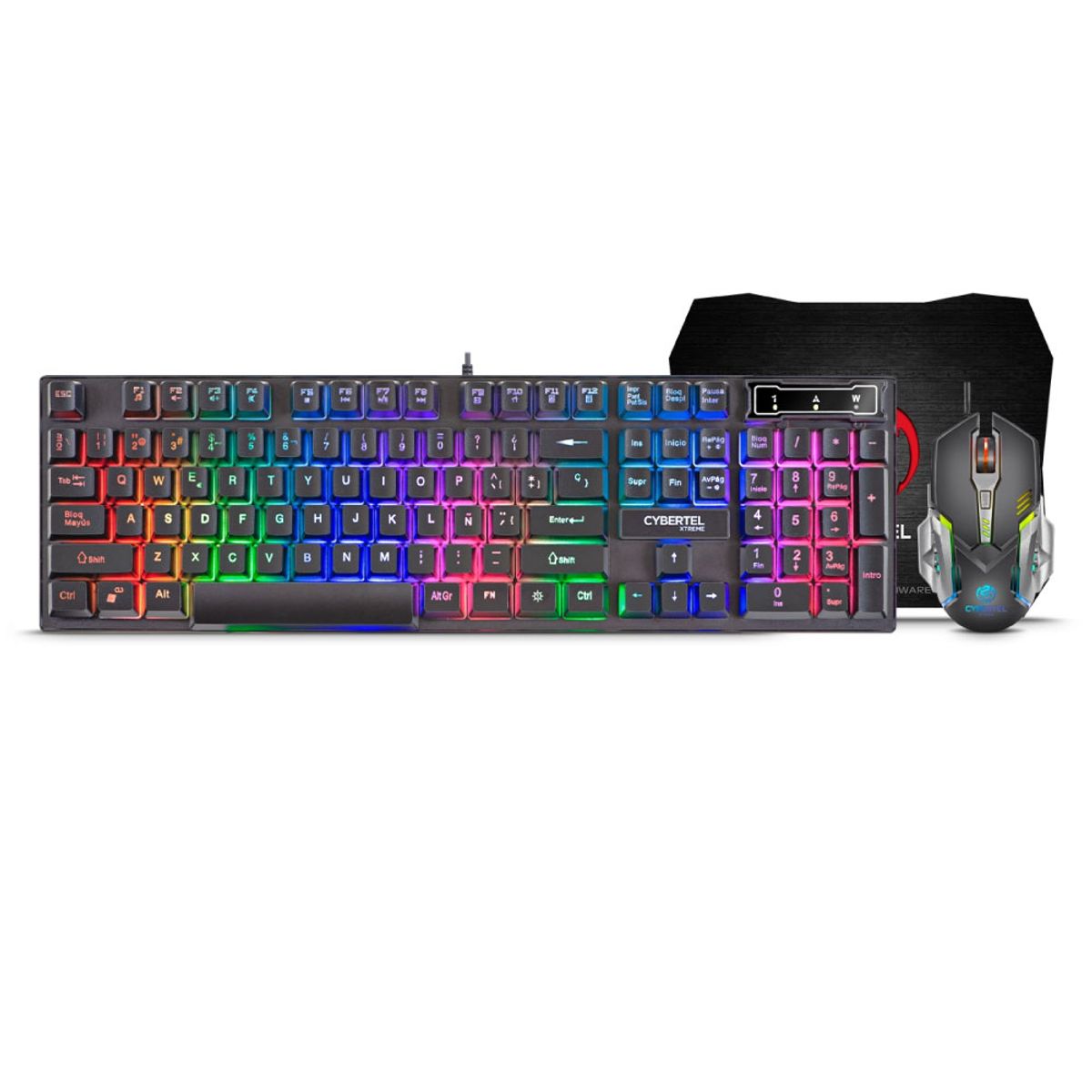 CYBERTEL - KIT GAMER XTREME CYB GT1800 TECLADO + MOUSE  + PAD MOUSE CYBERTEL