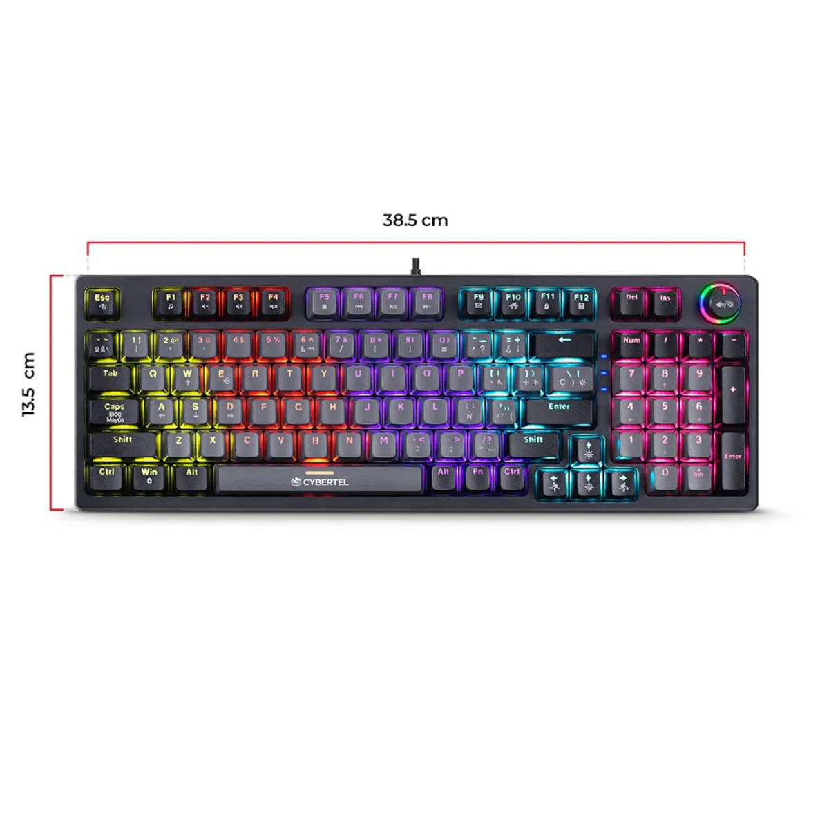 CYBERTEL - KIT STRIKER BLACK CBX GT1802 TECLADO GAMER MECANICO + MOUSE + PAD
