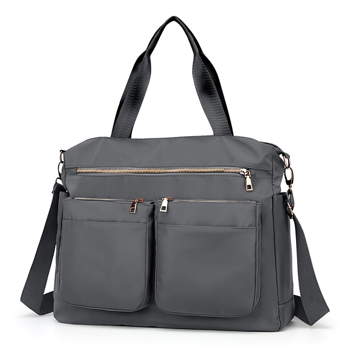 KELLER - Bolso Cartera Impermeable con Múltiples Bolsillos Plomo RA1