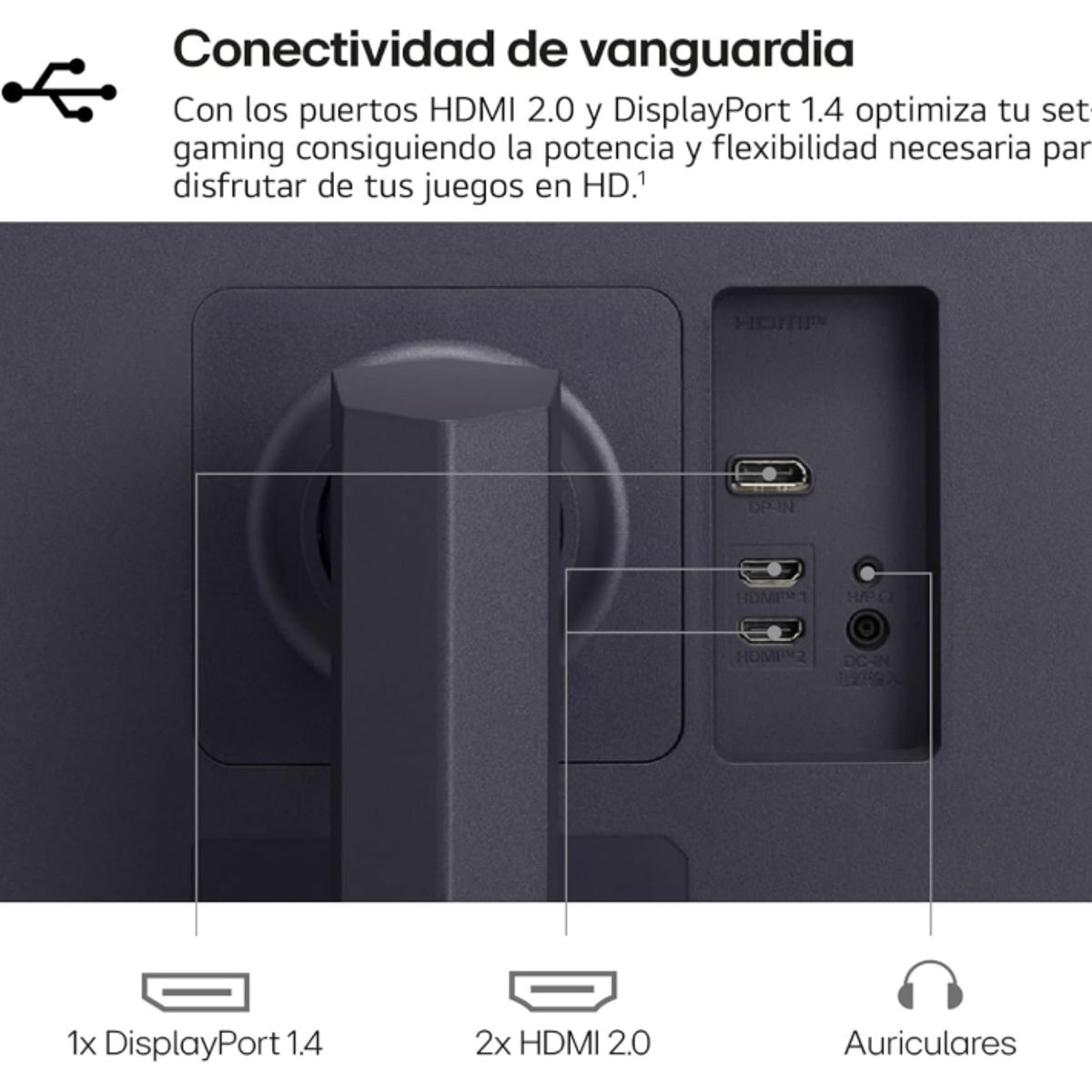 LG - MONITOR LG 32GS75Q-B PANEL IPS 2K 180HZ 1MS HDR10 PIVOTE