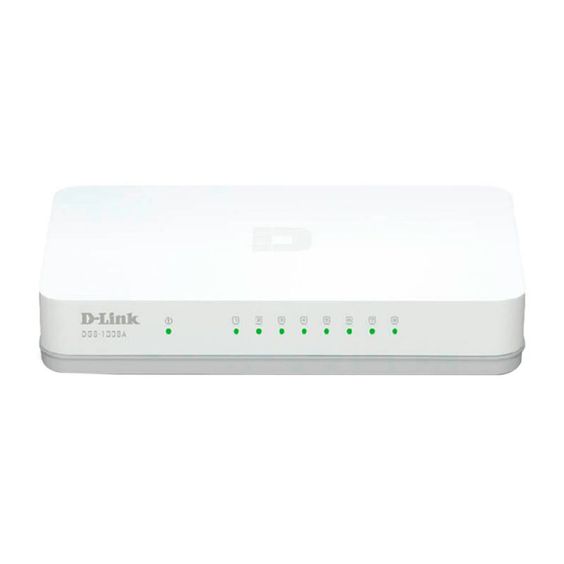 D LINK - SWITCH D-LINK DGS-1008A 8 RJ-45 1000 MBPS MDI MDIX PN NWDLDGS1008A