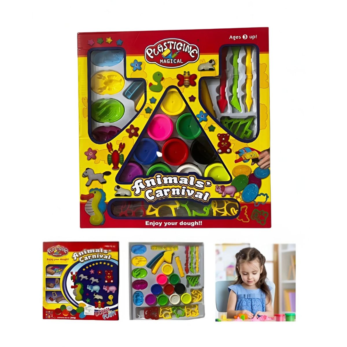 GENERICO - Set Didáctico De Plastilinas Aventura Colorida Animal