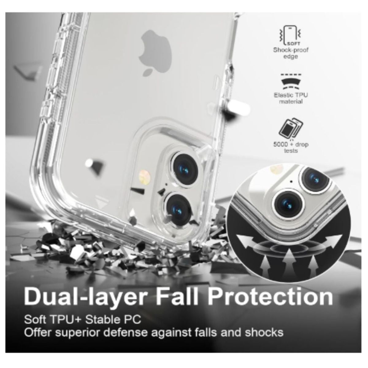 GENERICO - Case Transparente 360° Premium para Iphone 16