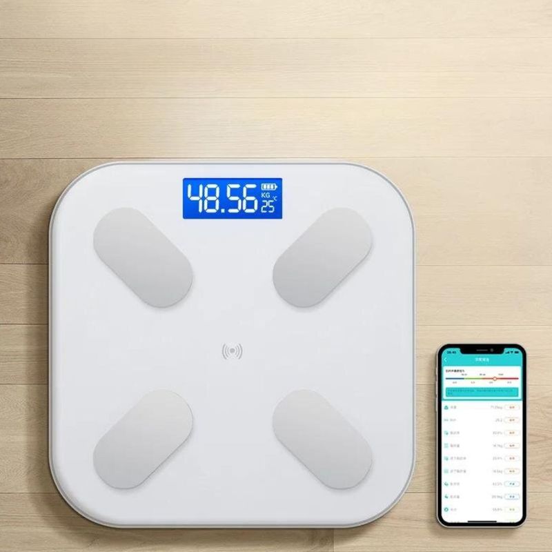 GENERICO - BALANZA INTELIGENTE BLUETOOTH ESCALA DE GRASA CORPORAL - COLOR BLANCO