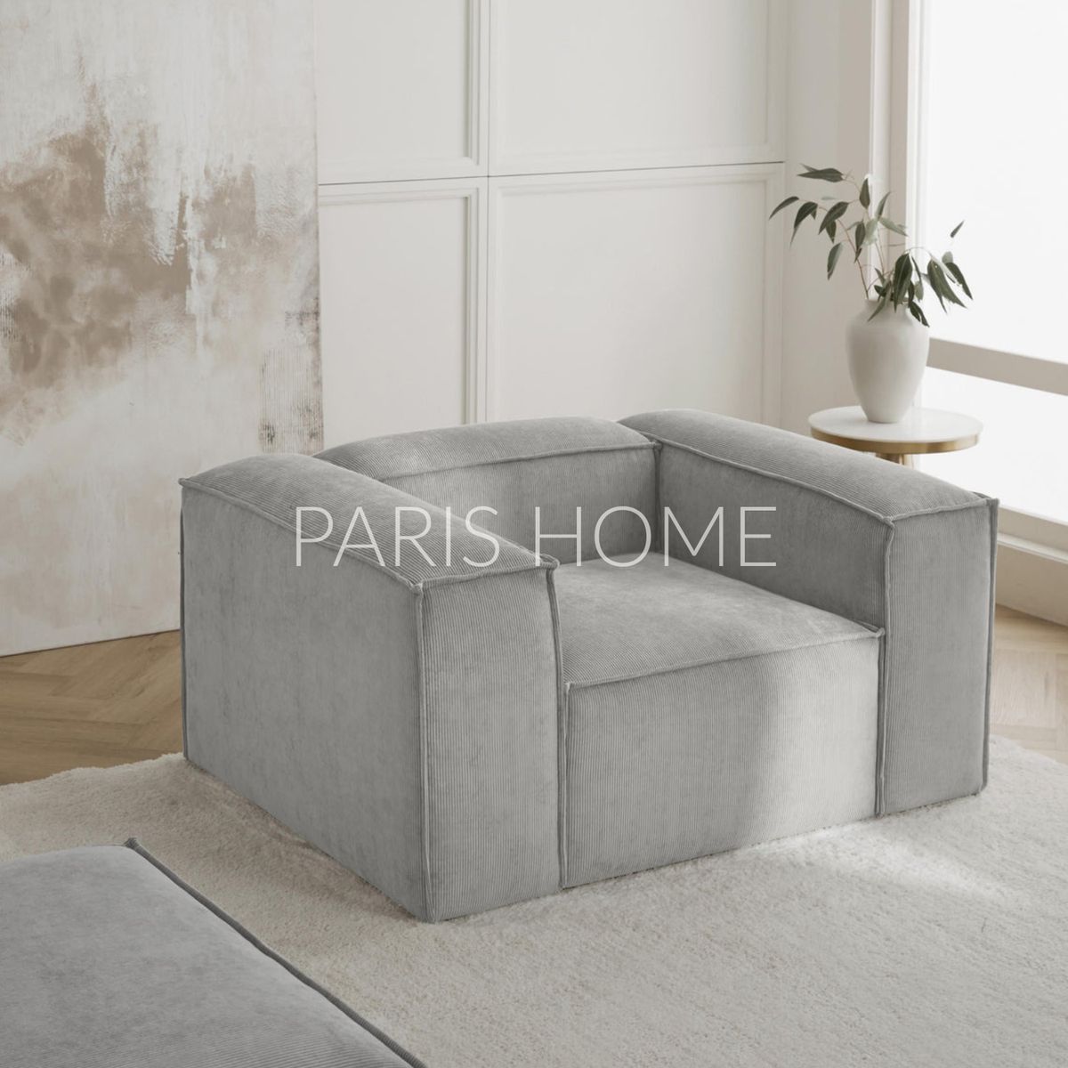 GENERICO - Sofá 1 Cuerpo Monarch Pana - Gris