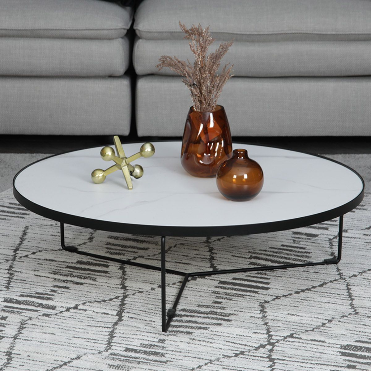 COLINEAL - MESA CENTRO AUGUST ACABADO PIEDRA BLANCA  REF: MS-3391-1