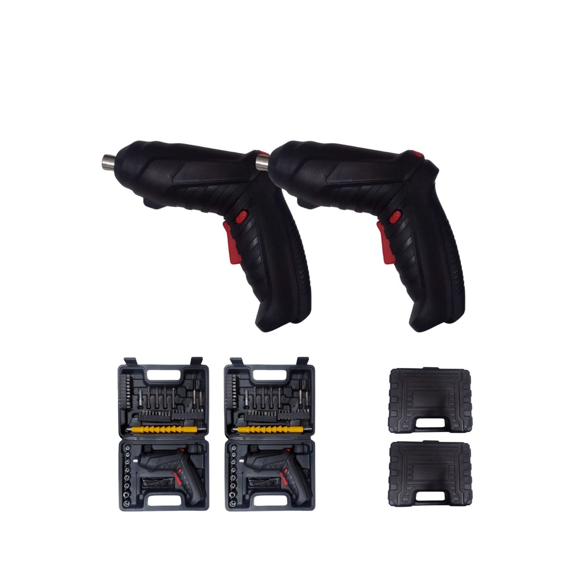 ROSH - Pack x2 - Destornillador Eléctrico Recargable  Doble Potencia