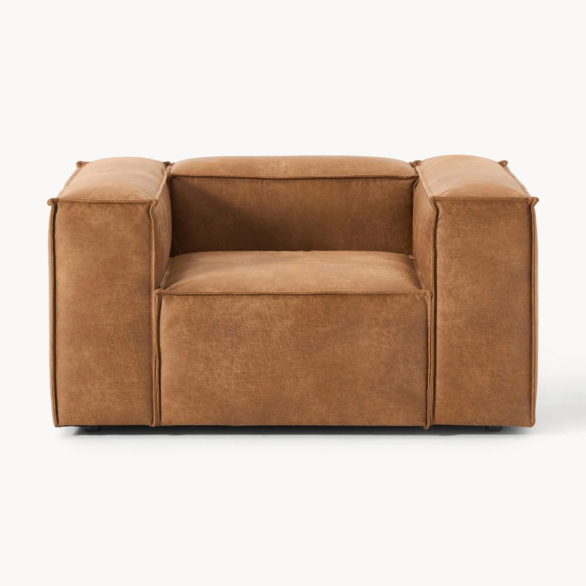 GENERICO - Sofá 1 Cuerpo Monarch Ultracuero - Marrón