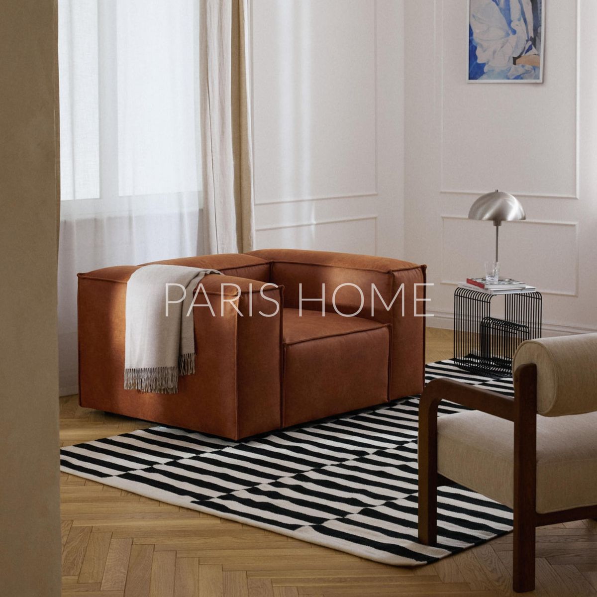 GENERICO - Sofá 1 Cuerpo Monarch Ultracuero - Marrón