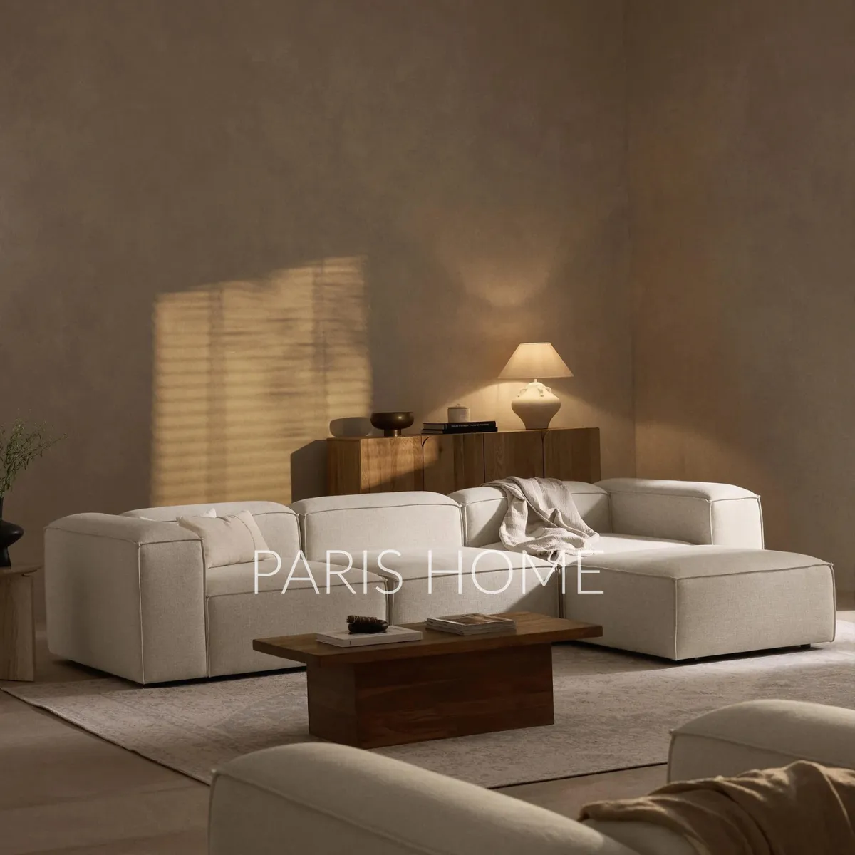 GENERICO - Seccional Rinconera 4 Plazas Monarch Lino - Beige