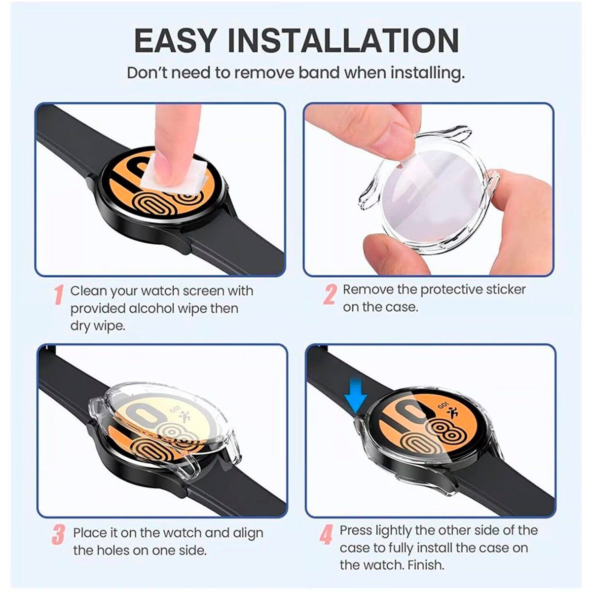 GENERICO - Case Bumper Para Samsung Watch 6 Classic 47mm Crema