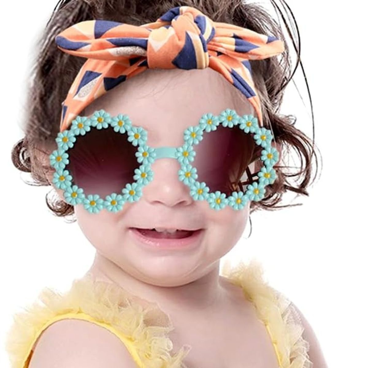 GENERICO - Lentes de sol para niñas margaritas verdes