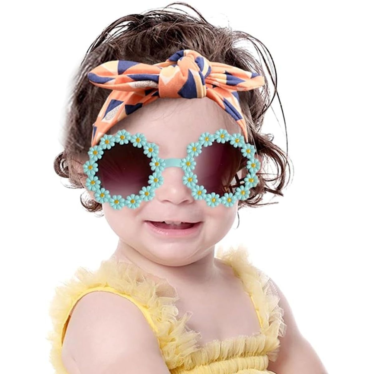 GENERICO - Lentes de sol para niñas margaritas verdes