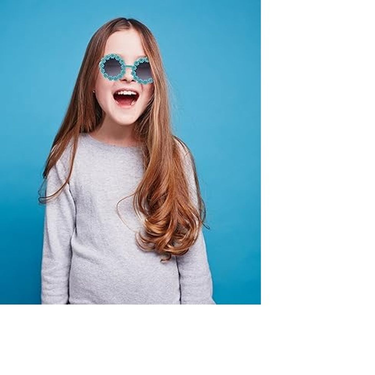 GENERICO - Gafas de sol margaritas celeste