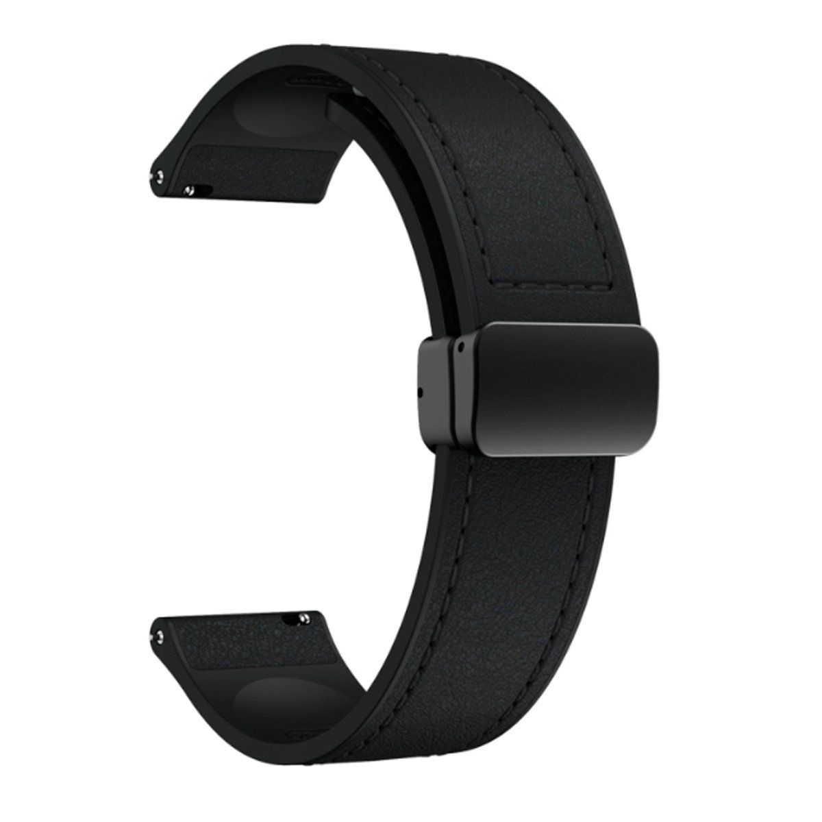 GENERICO - Bumper Negro + Correa De Cuero Para Samsung Watch 7 Ultra 47mm Negro