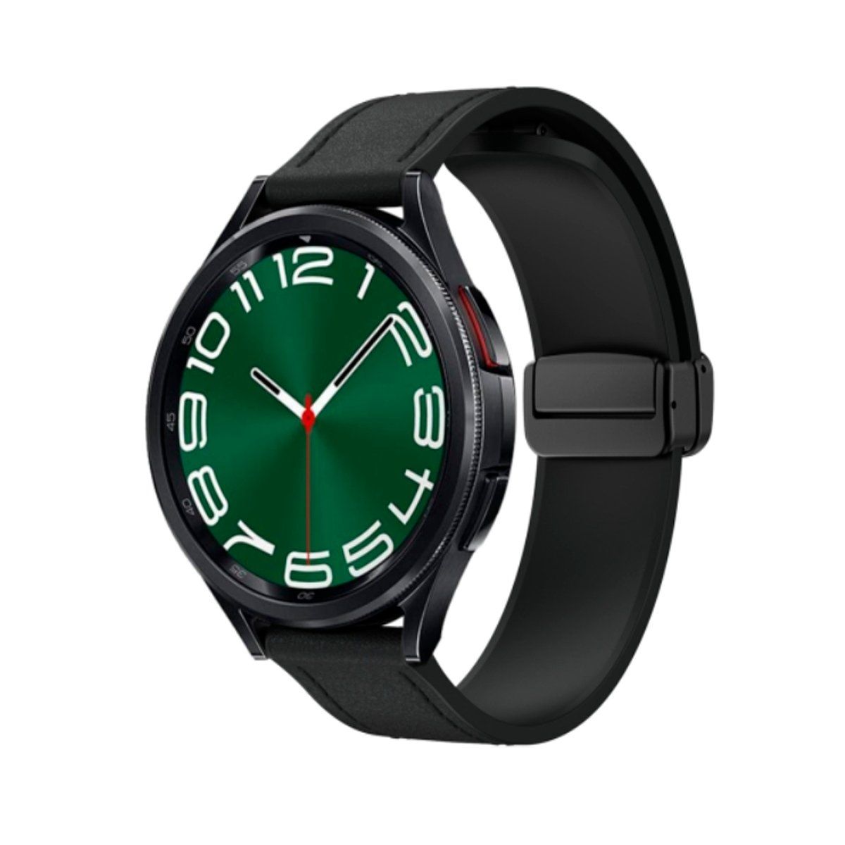 GENERICO - Bumper Clear + Correa De Cuero Para Samsung Watch 7 Ultra 47mm Negro