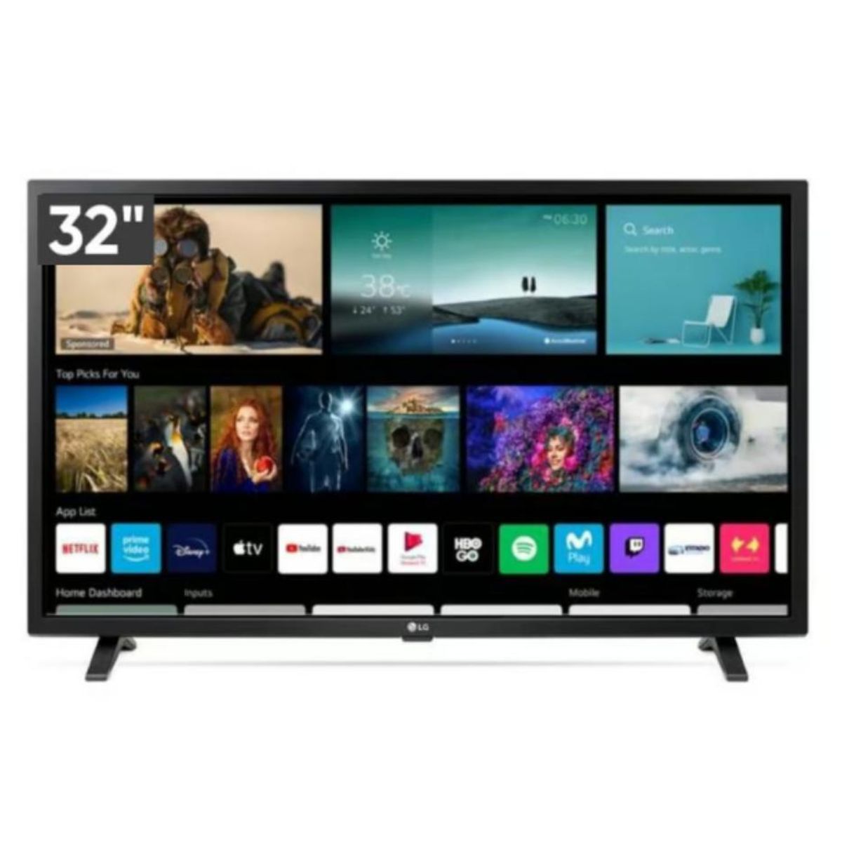 LG - Televisor LG 32 LED Smart TV HD con ThinQ AI 32LQ600BPSA