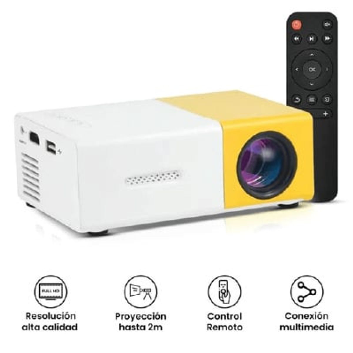 GENERICO - MINI PROYECTOR LED DE CALIDAD