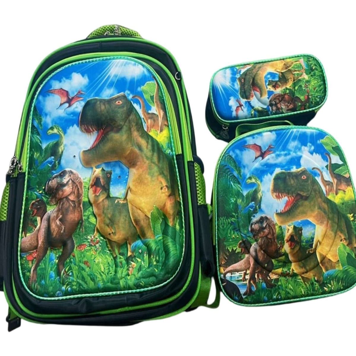 GENERICO - Mochila Dino Con Ruedas 3 en 1