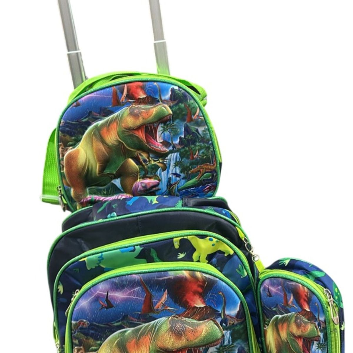 GENERICO - Mochila Dino Con Ruedas 3 en 1