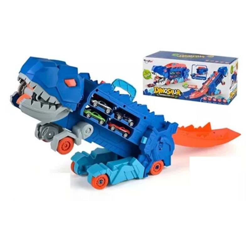 GENERICO - Camión Dinosaurio Pista Transformable 3 En 1