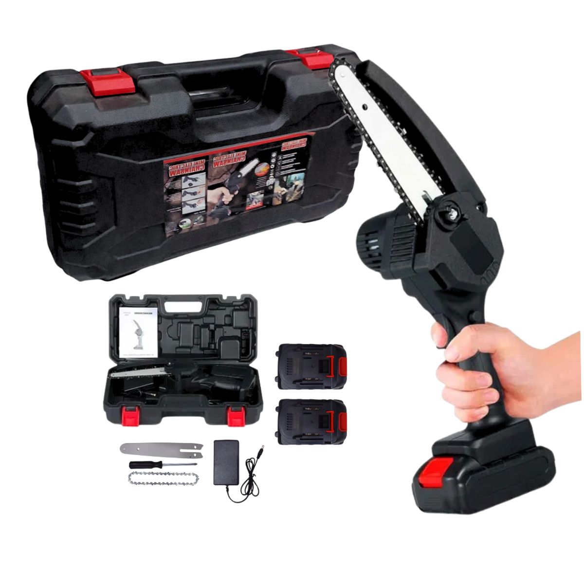 ROSH - Pack x2 Motosierras 4 Pulgadas Recargables – Doble Potencia