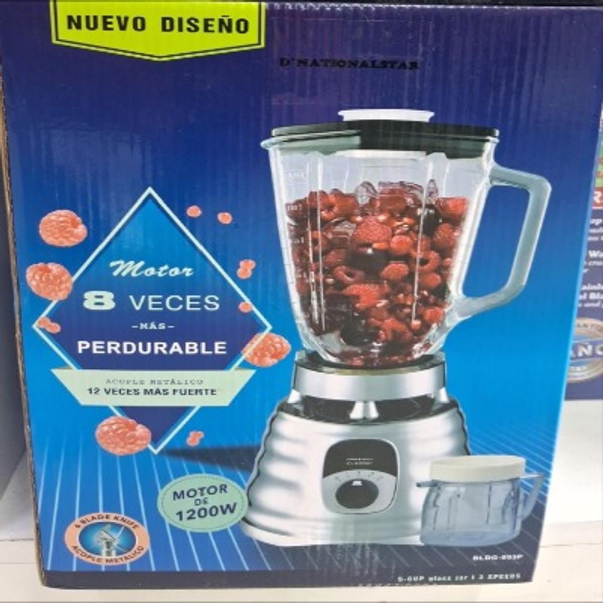 GENERICO - LICUADORA DNATIONALSTAR 1200W PLATEADO BLDG-805P