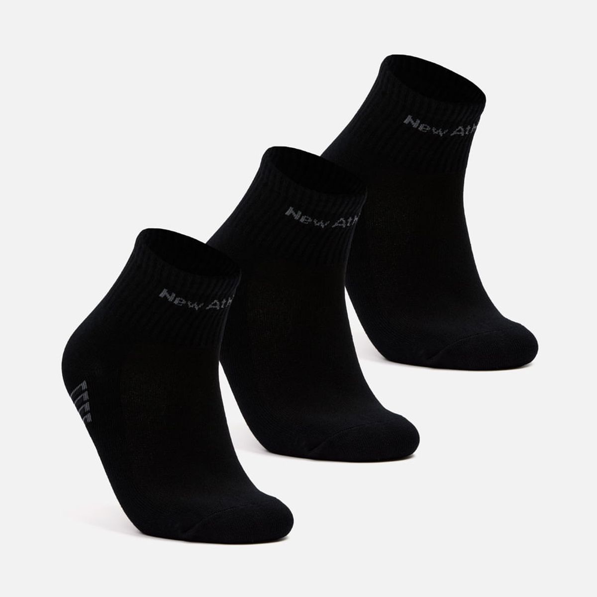 NEW ATHLETIC - Medias Pack De 3 New Athletic Tobilleras14 Negro Unisex