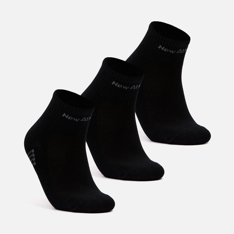 NEW ATHLETIC - Medias Pack De 3 New Athletic Tobilleras14 Negro Unisex