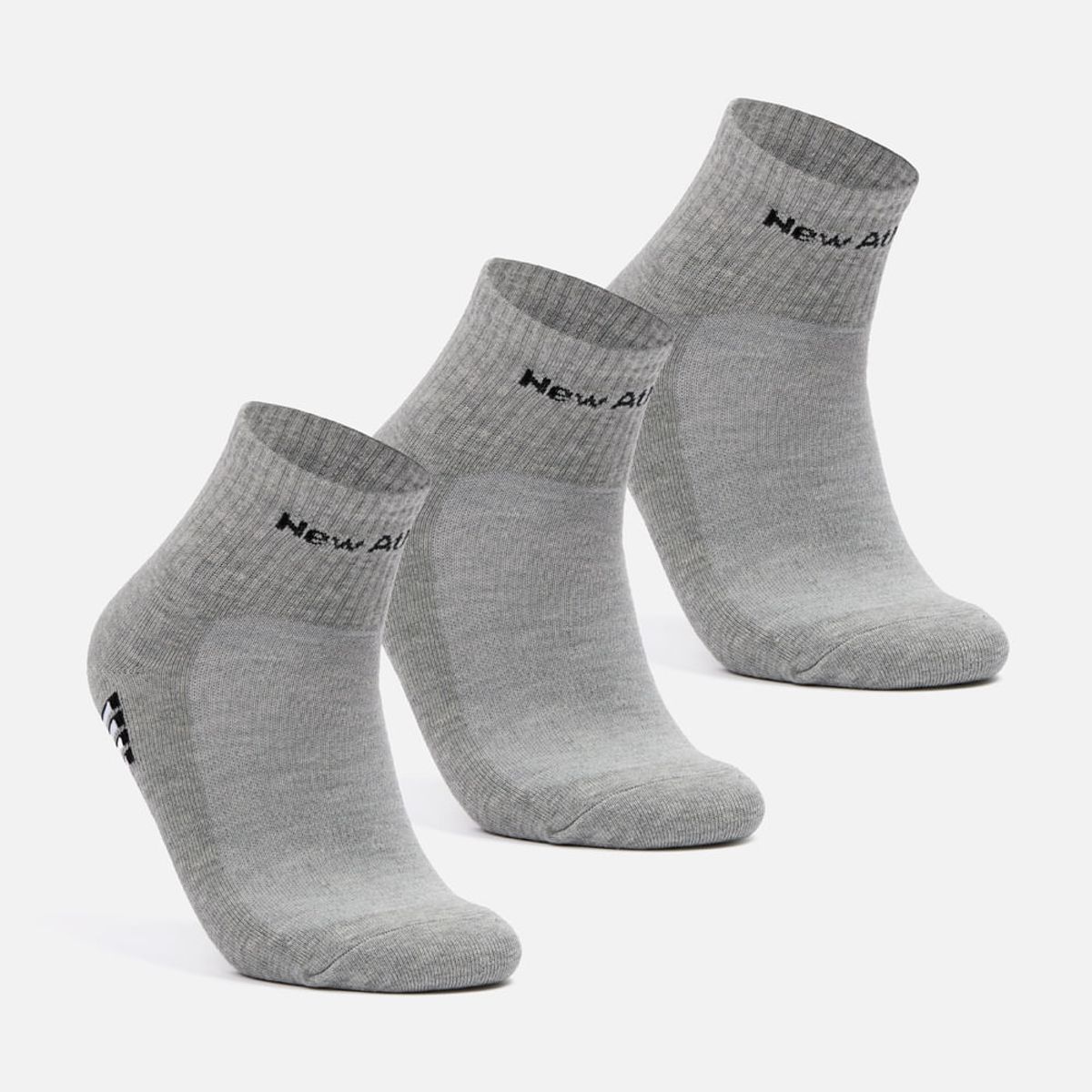 NEW ATHLETIC - Medias Pack De 3 New Athletic Tobilleras14 Gris Unisex