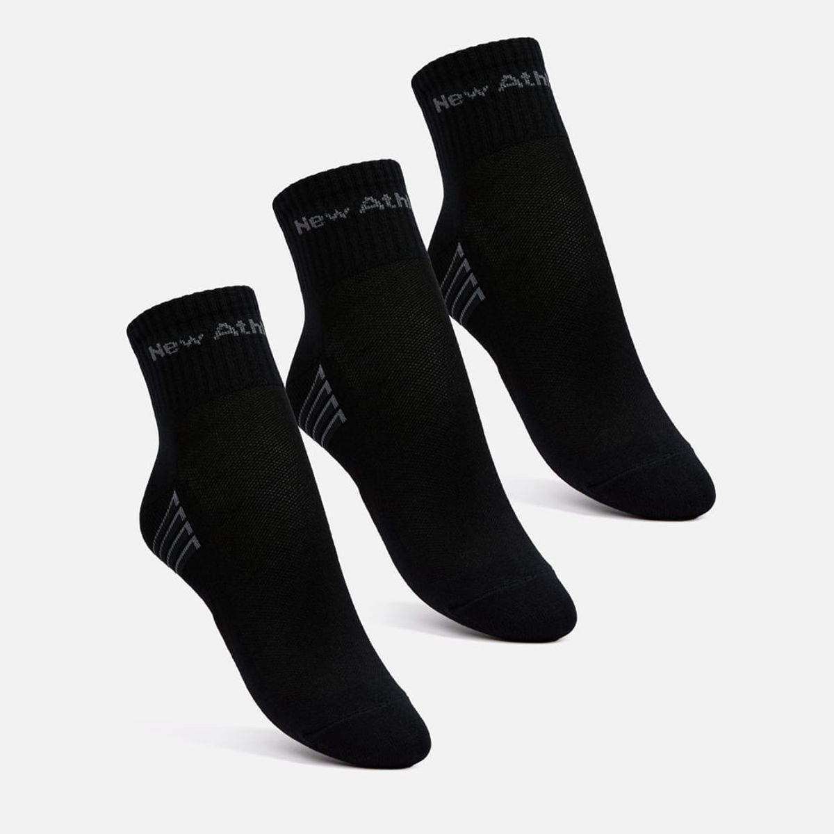 NEW ATHLETIC - Medias Pack De 3 New Athletic Tobilleras15 Negro Unisex