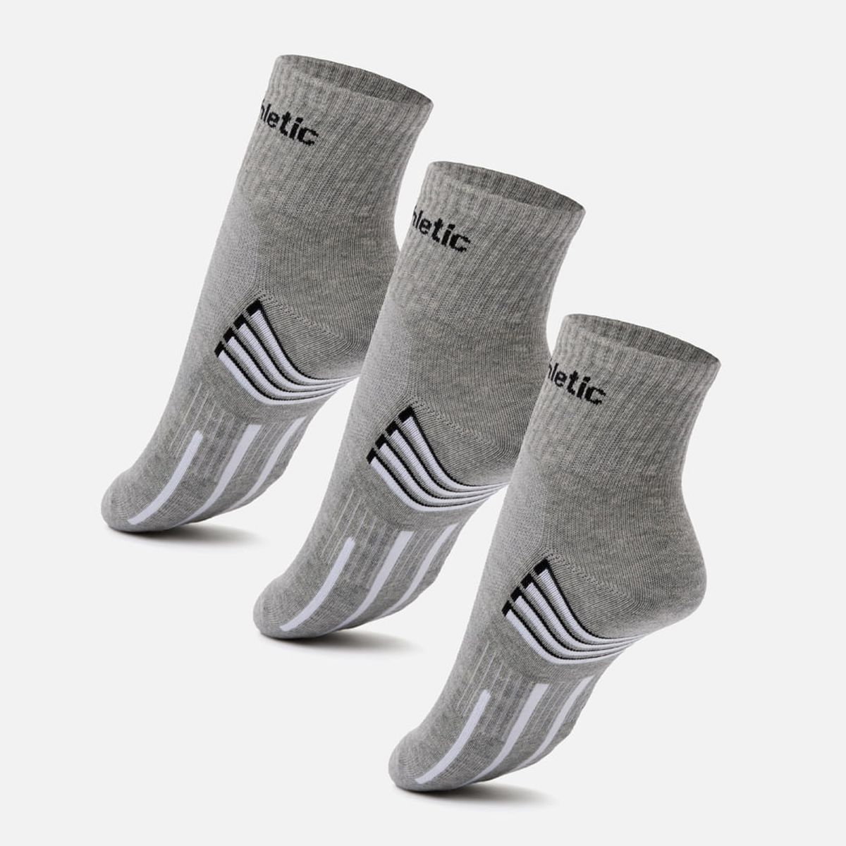 NEW ATHLETIC - Medias Pack De 3 New Athletic Tobilleras15 Gris Unisex