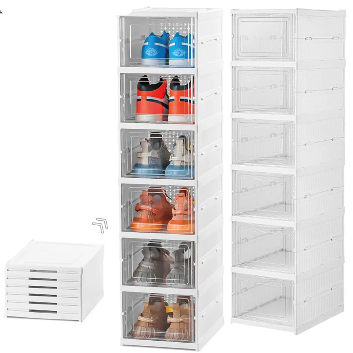 GENERICO - Zapatera Plegable 6 Niveles Blanco