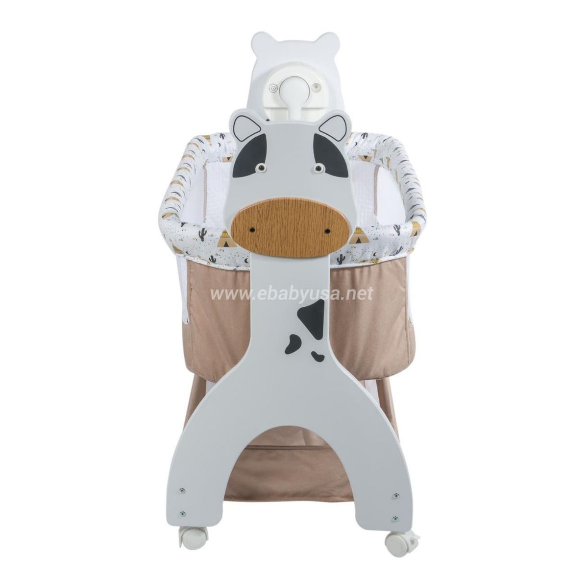 EBABY - Cuna Mecedora Eléctrica Aura Beige