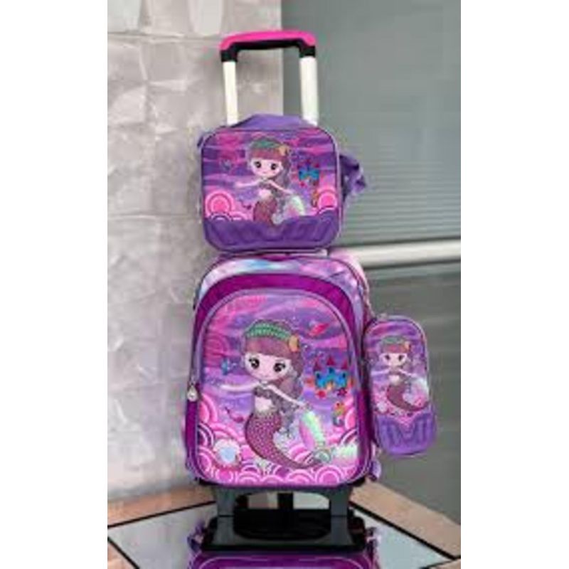 GENERICO - Mochila Princesas Sirenas 3 en 1