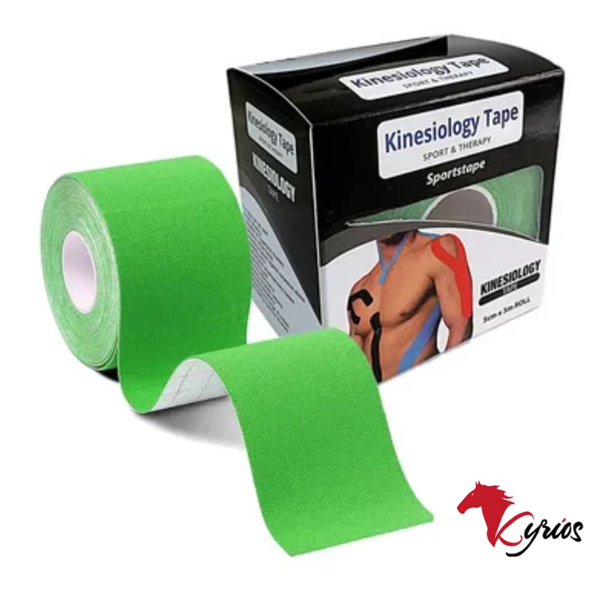 NO LOGO - Cinta Kinesiológica Terapéutico Color Verde