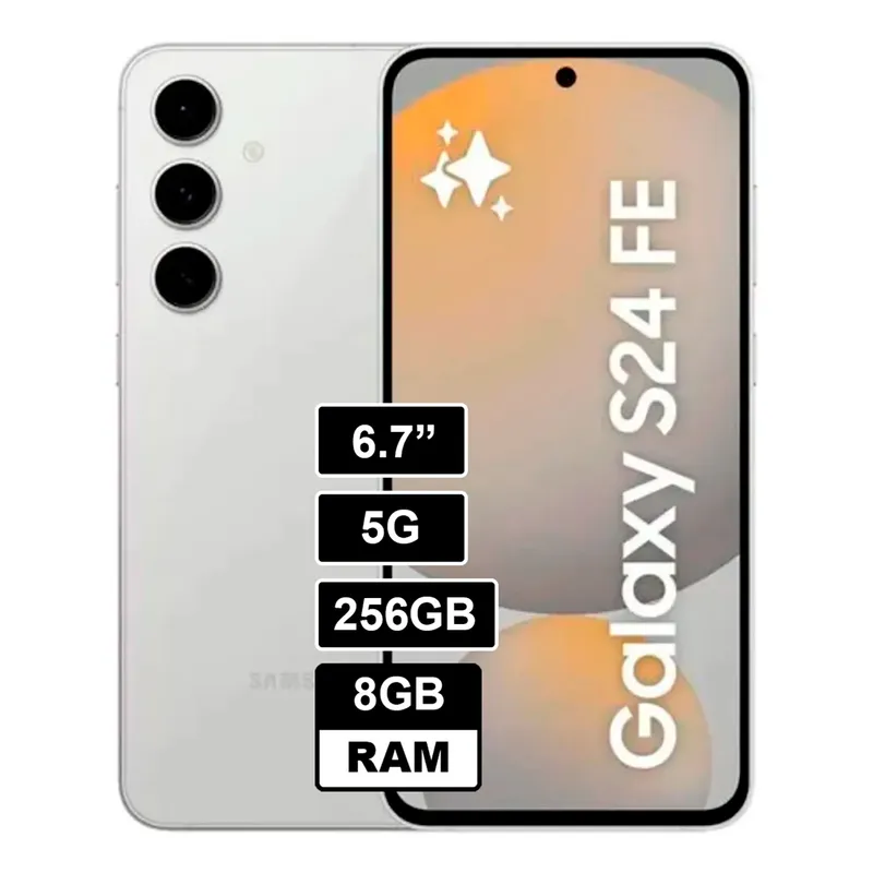SAMSUNG - CELULAR SAMSUNG S24 FE 5G 256GB 8GB RAM 67 GRIS