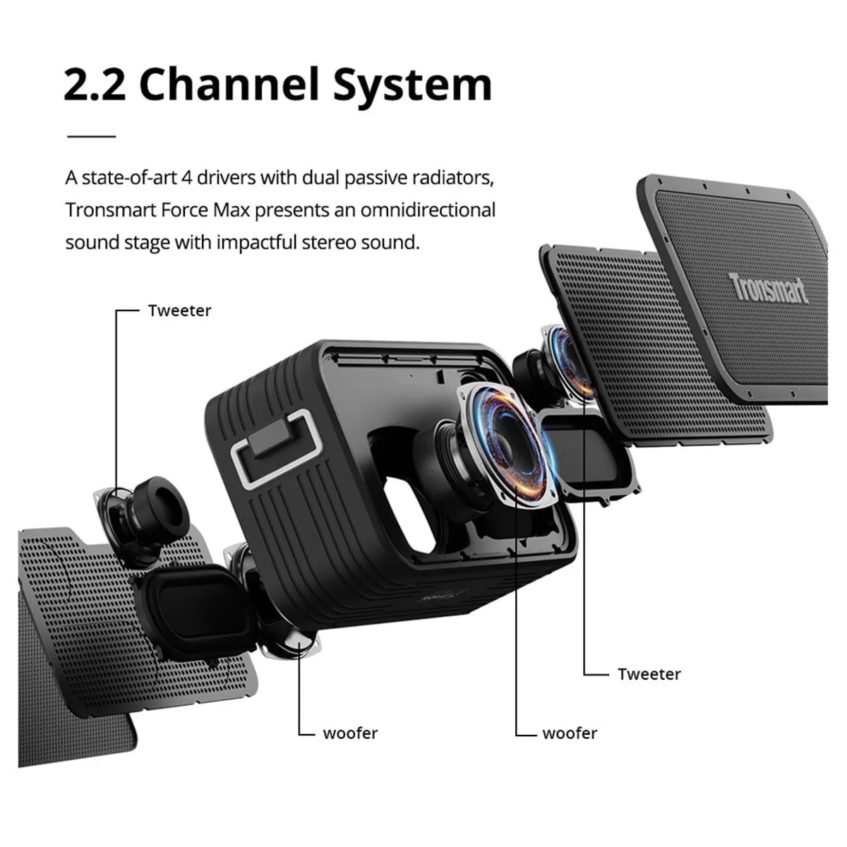 TRONSMART - Parlante Tronsmart Force Max 80W Bluetooth speaker