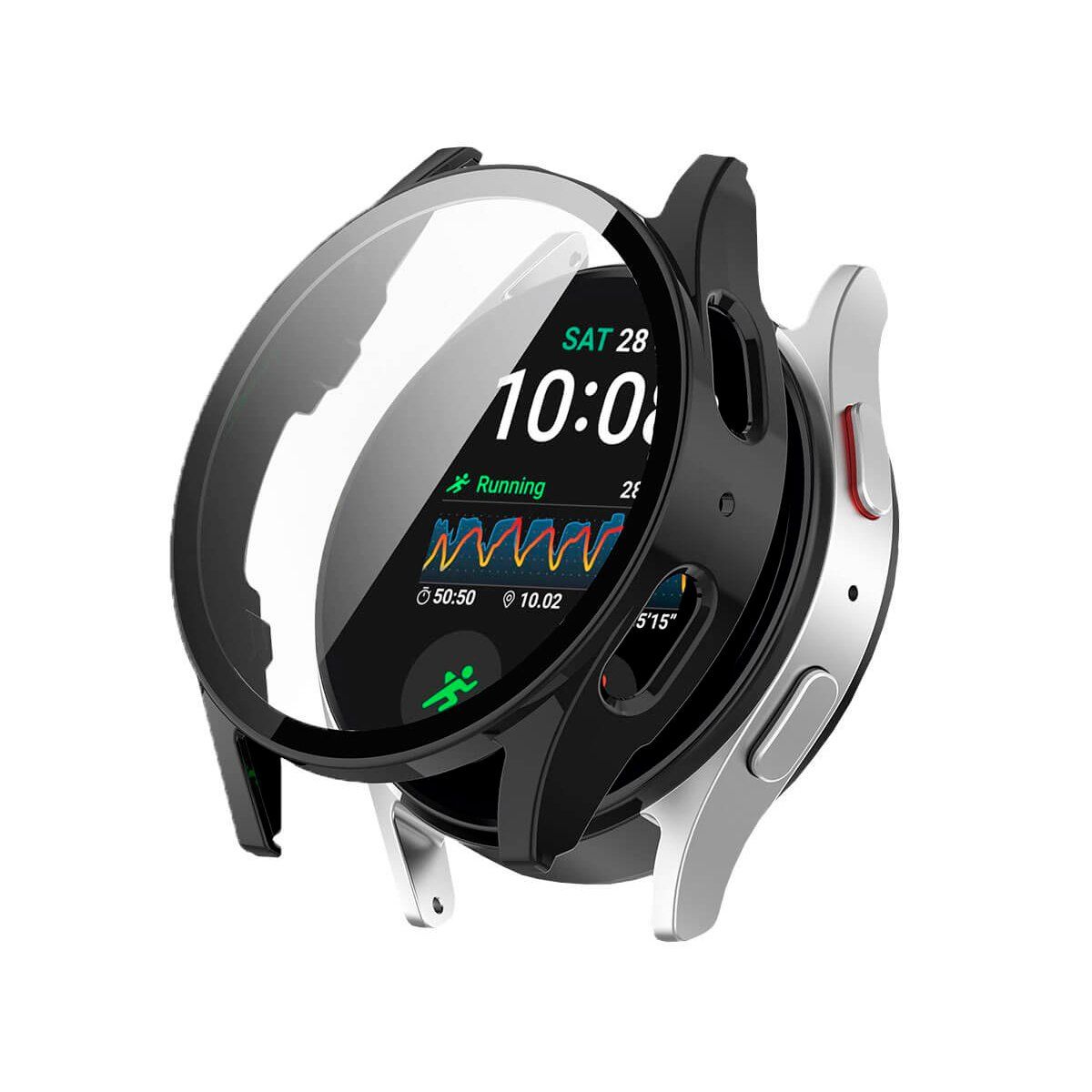 GENERICO - Case Bumper con Mica Incorporada para Samsung  Watch 7 44mm Negro