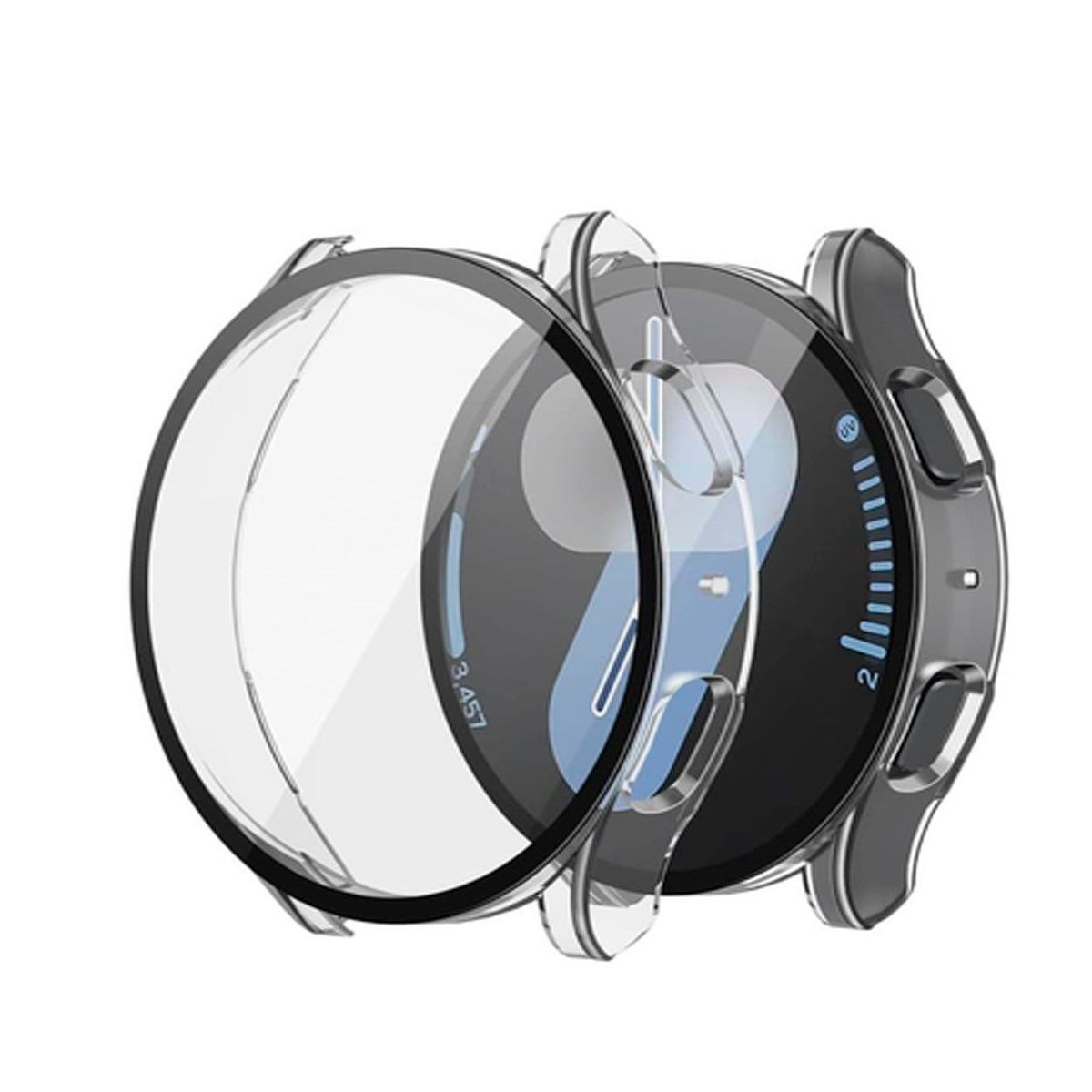 GENERICO - Case Bumper con Mica Incorporada para Samsung  Watch 7 44mm Clear