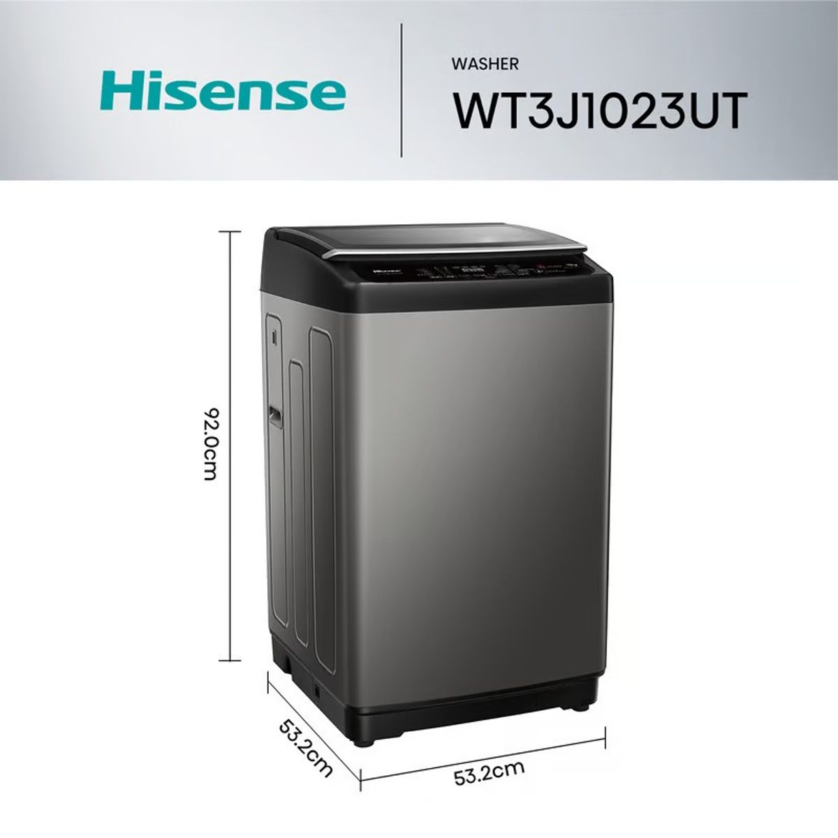 HISENSE - Lavadora 10kg carga superior WT3J1023UT