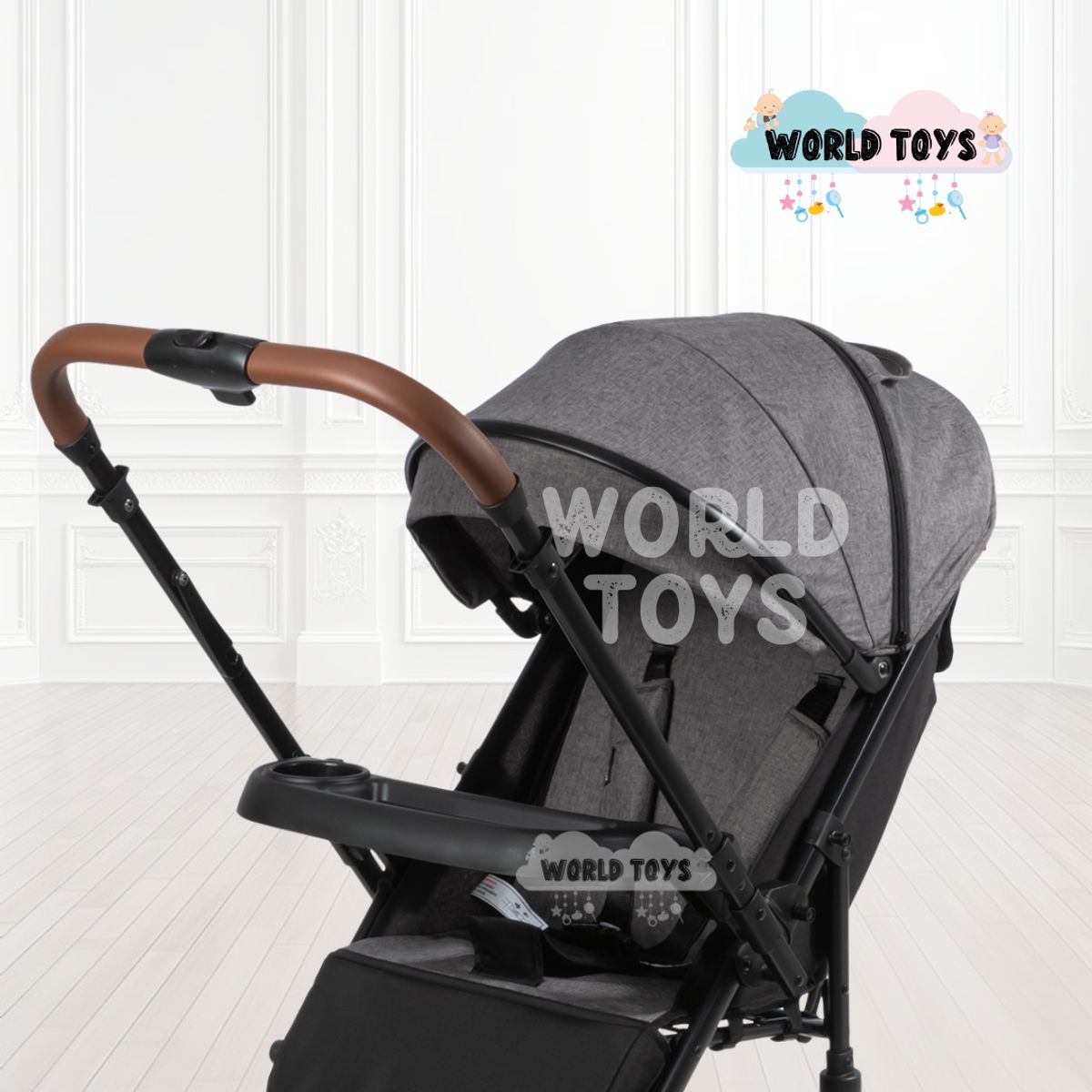 BABY - Coche de Paseo para Bebé «ANDALE» con Mango Reversible Gris