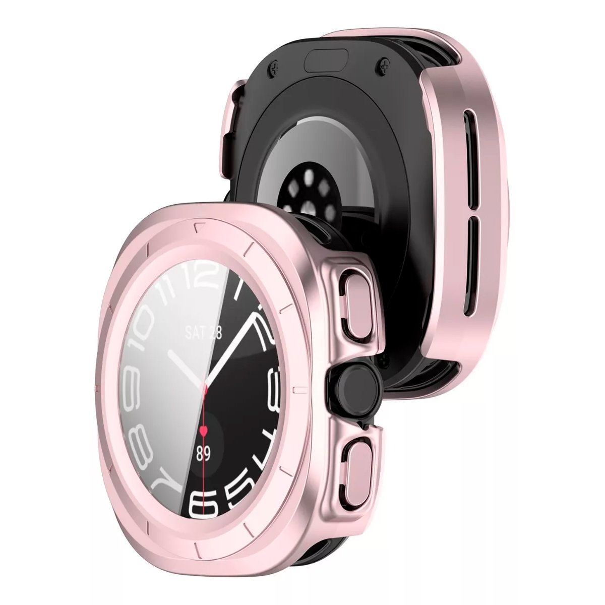 GENERICO - Case Bumper con Mica Incorporada para Samsung  Watch 7 Ultra 47mm  Rosa