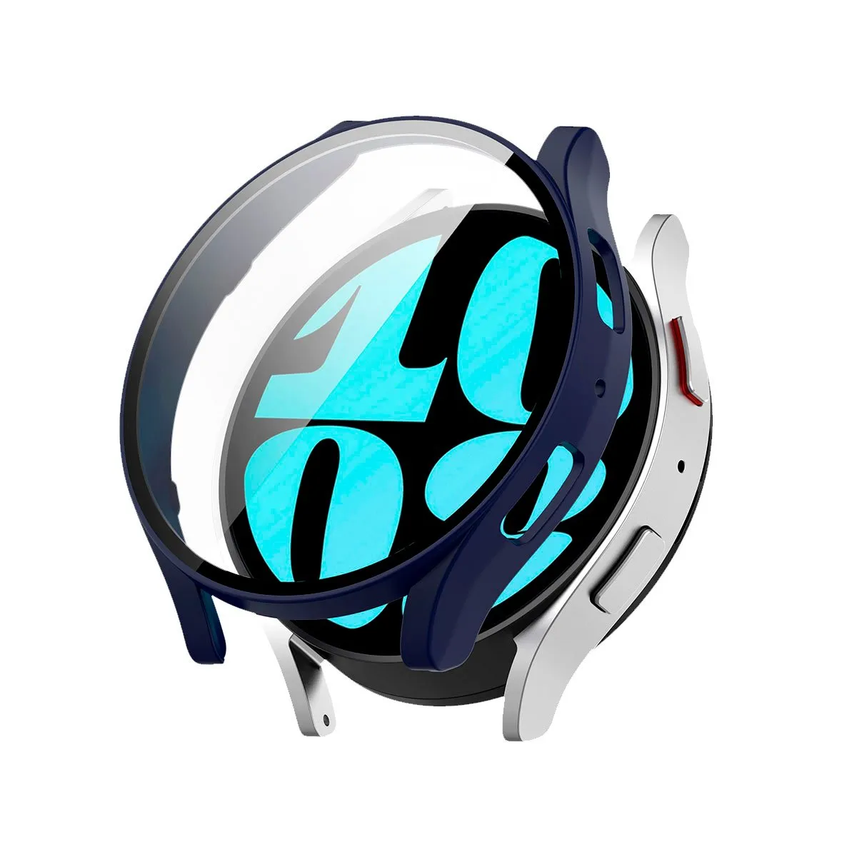 GENERICO - Case Bumper con Mica Incorporada para Samsung  Watch 7 44mm Azul
