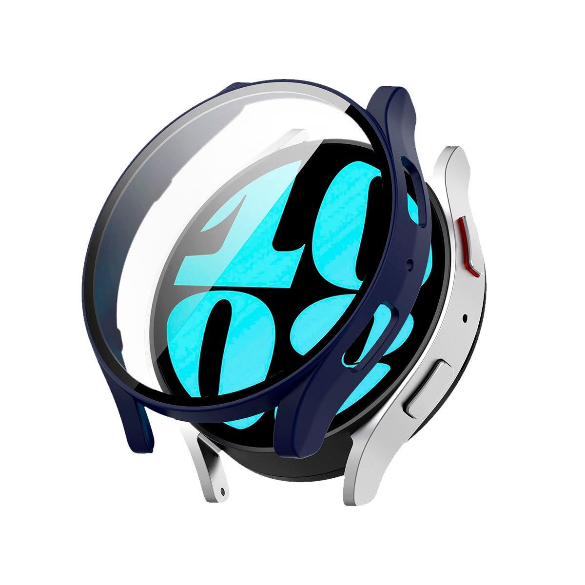 GENERICO - Case Bumper con Mica Incorporada para Samsung  Watch 7 44mm Azul