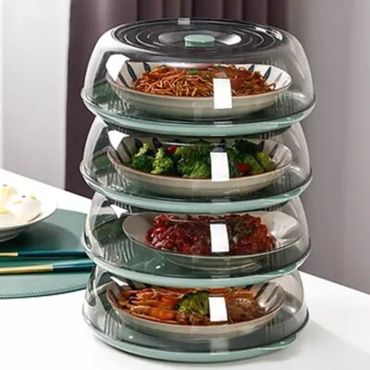 GENERICO - CUBIERTA TRANSPARENTE PARA PRESERVACIÓN DE ALIMENTOS - VERDE