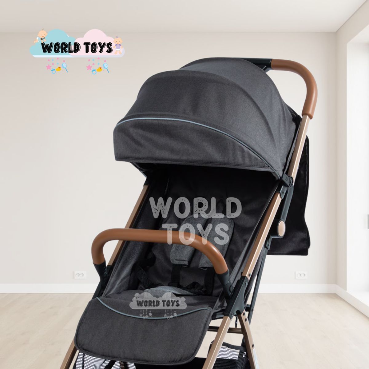 BABY - Coche Maleta para Bebé «SAFFE» De Fácil Plegado Black