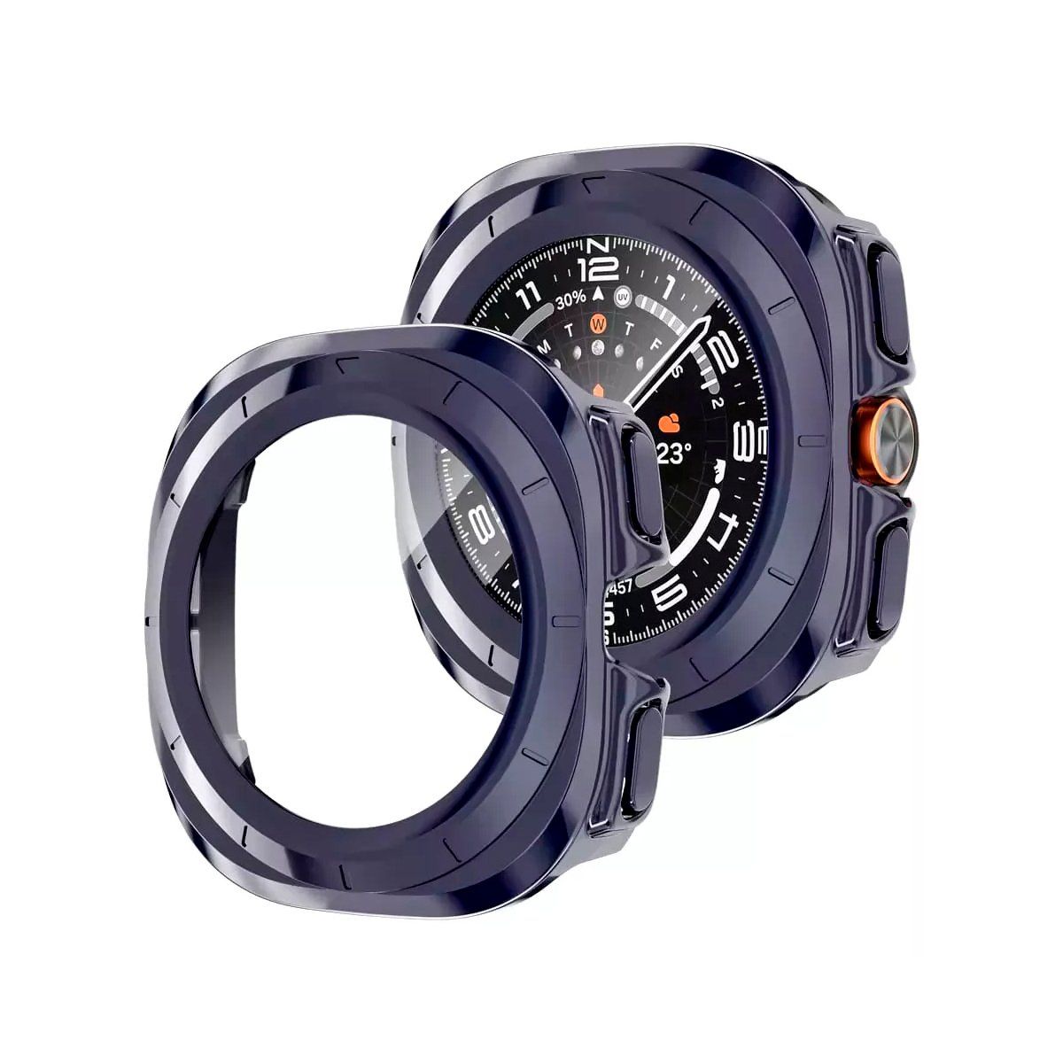 GENERICO - Case Bumper con Mica Incorporada para Samsung  Watch 7 Ultra 47mm  Azul