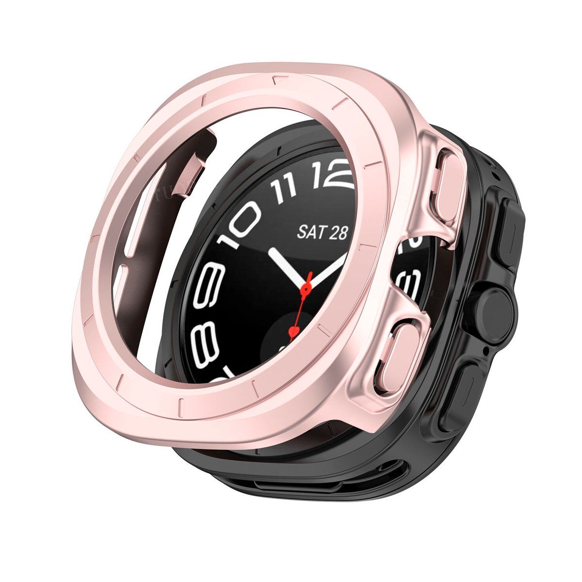 GENERICO - Case Bumper con Mica Incorporada para Samsung  Watch 7 Ultra 47mm  Rosa